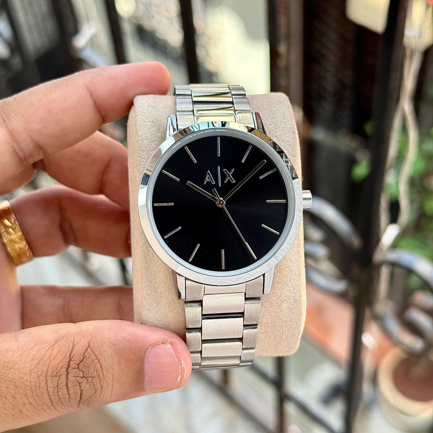 Armani_exchange_Formal_Wear_Silver-Black